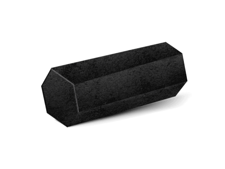 A hexagonal finger briquette